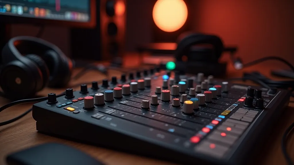 Šesticanálový kompaktní audio mixér s regulačními knoflíky a profesionálními výstupy